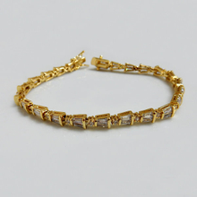 Gold Tone Clear CZ Bracelet