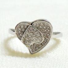 Pave CZ Heart Ring